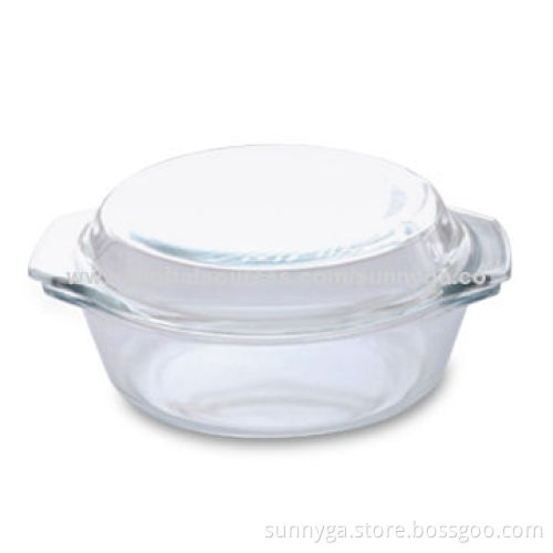 Oven Dish with Cover, 0.7L Borosilicate, Measures 18.5 x 16 x 8.2cm